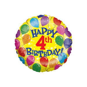 4th Birthday Balloons Balloon Small Image