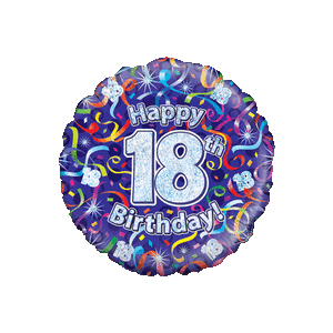 Happy 18th Birthday Streamers Balloon Small Image