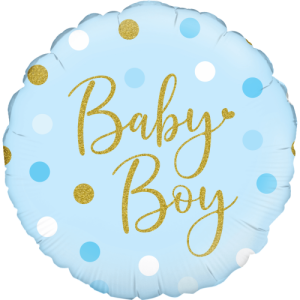 Sparkling Baby Boy Dots Balloon Small Image