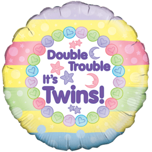 Its Twins Double Trouble Time! Balloon Small Image
