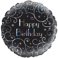 Vine Swirls Happy Birthday  Balloon