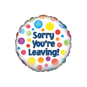 Sorry You're Leaving Colourful Balloon Small Image