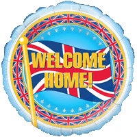 Welcome Home Union Jack Balloon