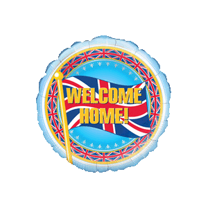 Welcome Home Union Jack Balloon Small Image