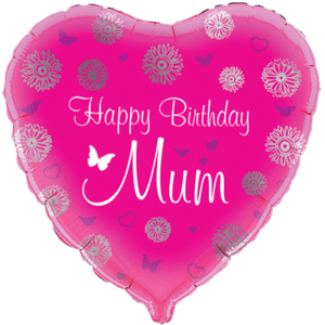 Happy Birthday Mum Gerber Daisy Balloon Small Image