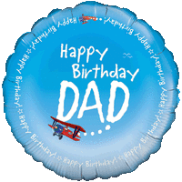 Happy Birthday Dad Aeroplanes Balloon