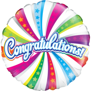 Congratulations Swirls Balloon Small Image