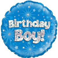 Birthday Boy Holographic Balloon
