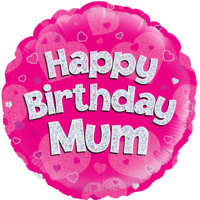 18" Pink Heart Celebration Mum’s Birthday Balloon