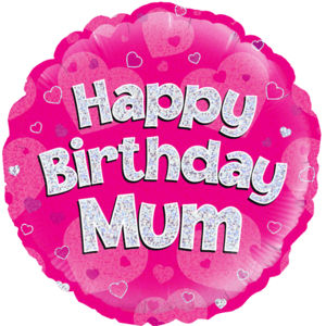 18" Pink Heart Celebration Mum’s Birthday Balloon Small Image