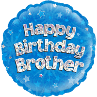 18" Brother's Silver Stars Birthday Balloon