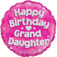 18" Happy Birthday Granddaughter Balloon