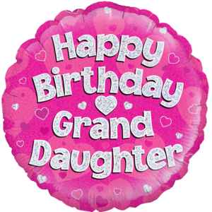 18" Happy Birthday Granddaughter Balloon Small Image