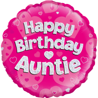 Heartfelt Wishes Auntie's Birthday Balloon
