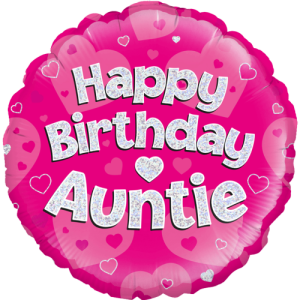 Heartfelt Wishes Auntie's Birthday Balloon Small Image