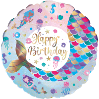 Shimmering Mermaid Birthday Iridescent Balloon