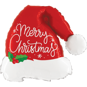 Christmas Santa Hat Balloon Small Image