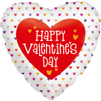 Valentine Mini Hearts Holographic Balloon