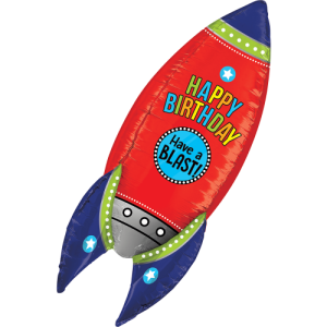 Blasting Birthday Rocket Balloon Small Image