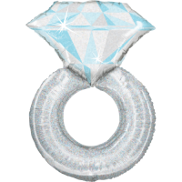 Diamond Ring Holographic  Balloon