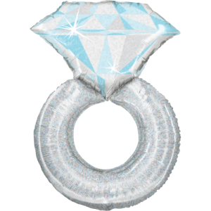 Diamond Ring Holographic  Balloon Small Image