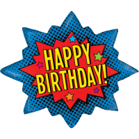 Superhero Birthday Burst Balloon