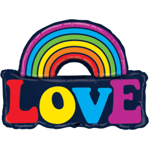 Mighty Love Rainbow Balloon Small Image