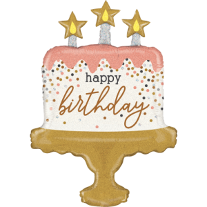 Birthday Cake Confetti Balloon Small Image