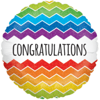 Congratulations Chevrons Balloon