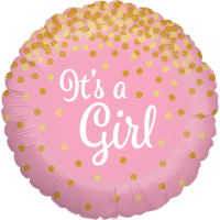 Glittering It’s a Girl Holographic Balloon