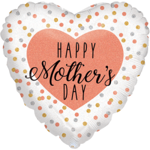 Glittering Rose Gold Mother's Day Holographic Balloon Small Image
