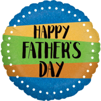 Fathers Day Colour Bands Holographic Balloon