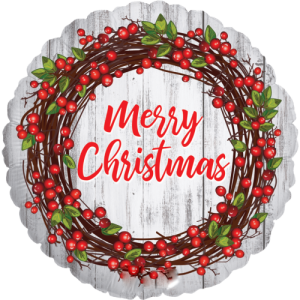 Rustic Christmas Balloon Small Image