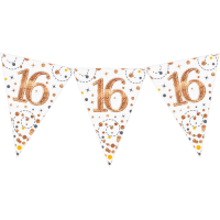 Happy 16th Birthday Rose Gold Bunting In The Box Additional Gift