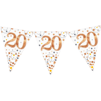 Happy 20th Birthday Rose Gold Bunting In The Box Additional Gift