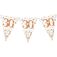 Happy 30th Birthday Rose Gold Bunting In The Box Additional Gift