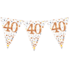 Happy 40th Birthday Rose Gold Bunting additional gift
