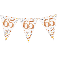 Happy 65th Birthday Rose Gold Bunting In The Box Additional Gift