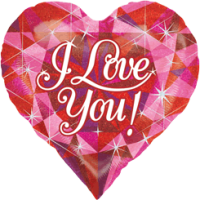 Glamorous I Love You Heart Balloon