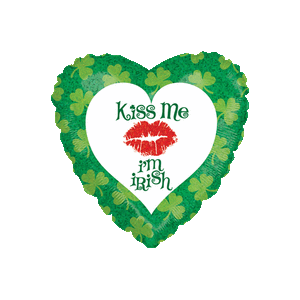 I'm Irish Hearts and Kisses Balloon Small Image