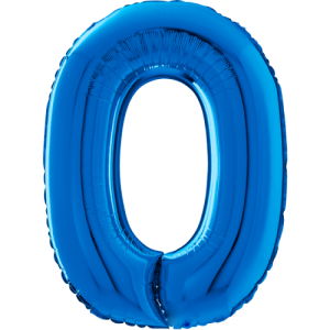 Large Blue 0 Balloon Small Image