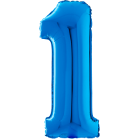 Large Blue 1 Balloon
