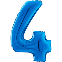 Large Blue 4 Balloon