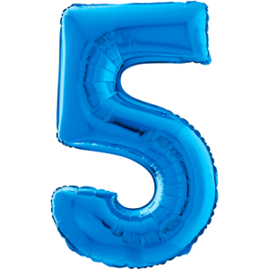 Large Blue 5 Balloon Small Image