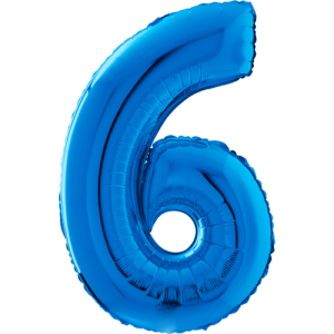 Large Blue 6 Balloon Small Image