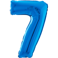 Large Blue 7 Balloon