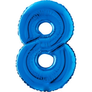 Large Blue 8 Balloon Small Image
