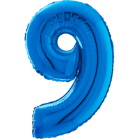 Large Blue 9 Balloon