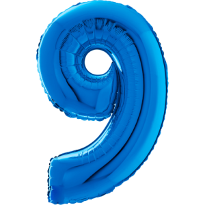 Large Blue 9 Balloon Small Image