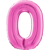 Large Pink 0 Balloon